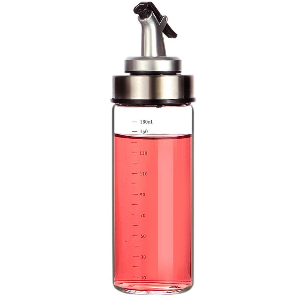 enduo Dispensador de Aceite de Oliva y vinagre-170 ml oz Botella de Vidrio Transparente para condimento