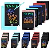 30 Pack LCD Writing Tablet - 8.5 Inch Bulk Colorful Doodle Board Erasable Electronic Painting Drawing Pads Learning Toy Gifts for Kids Christmas Birthday School Age 3-8 (Blue, Red, Green, Pink, Black)