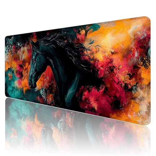 Tapis de souris gamer XXL nuages colorés pour une décoration de bureau moderne