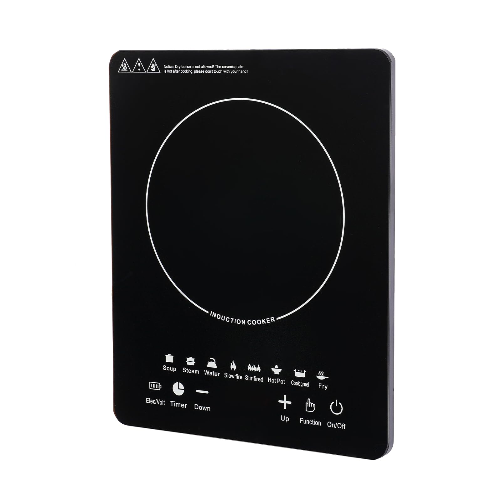 750W Smart Induction Cooktop, Portable Electric Burner with Touch Panel, 8 Cooking Presets, Adjustable Power & Temp, LCD Display, Auto Pot Detection & Shut-off, 3-Hour Timer for Home & Outdoor Use