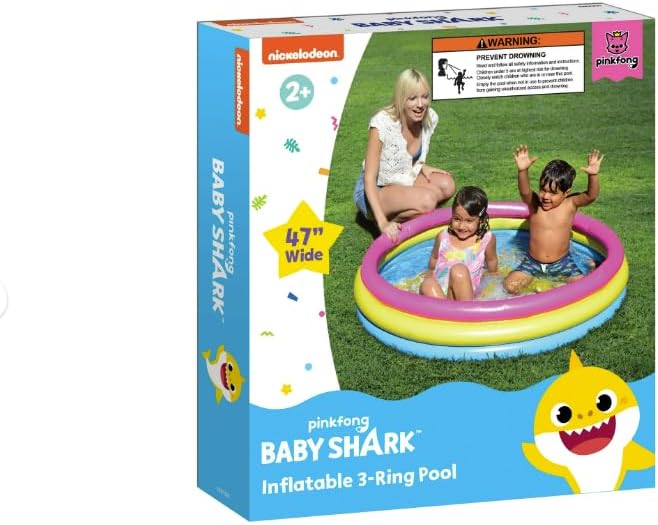 3-Ring Inflatable Swimming Pool, Portable Pool for Summer Play (Ages 2+)