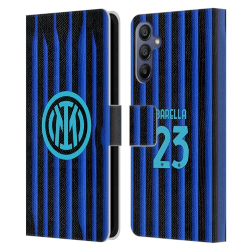 Protection de luxe Inter Milan en cuir pour Samsung Galaxy A15 maillot officiel