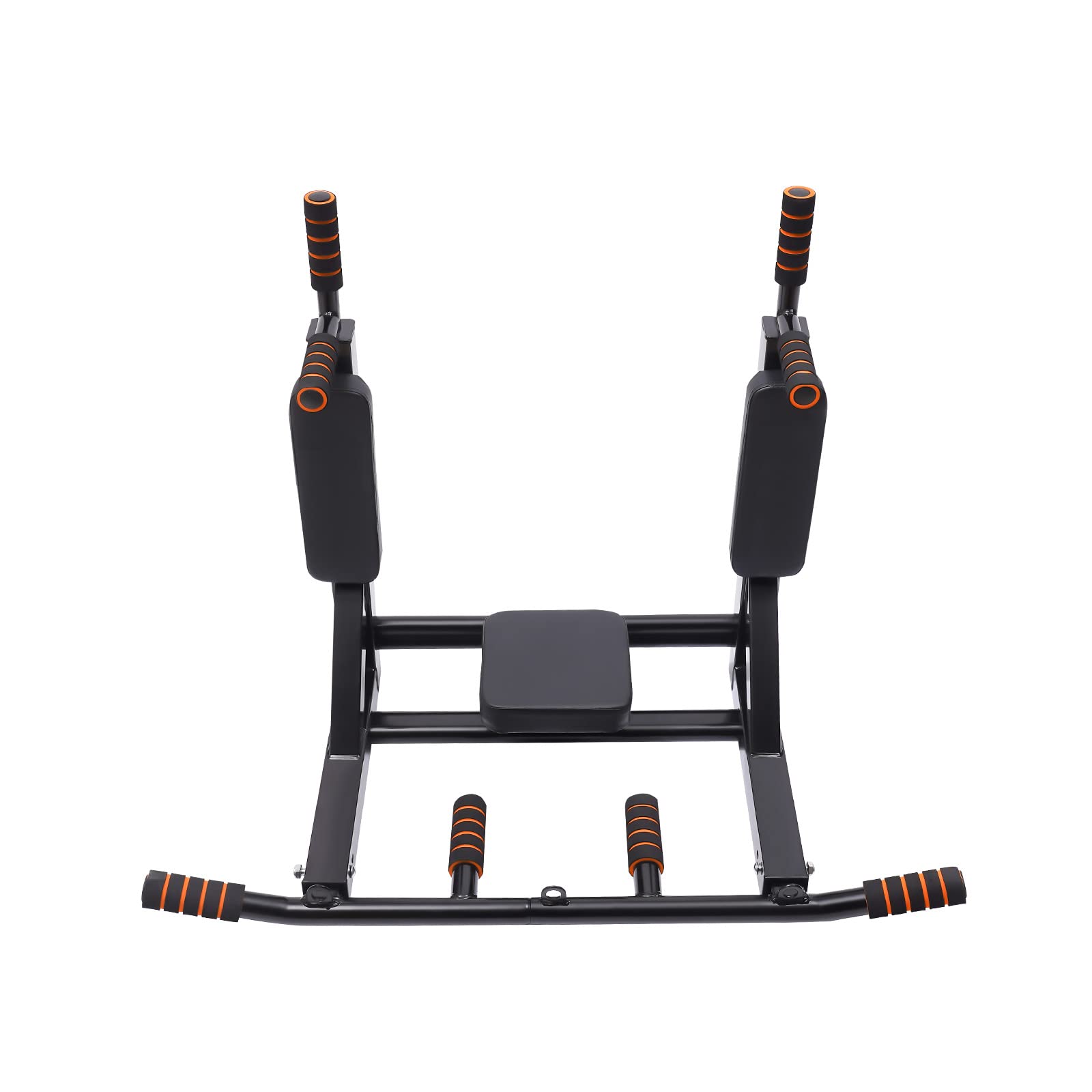 Wall-Mounted Dip Stand, 11.8 * 7In PU Backrest Anti-Slip 440LBS Bearing Thickened Steel Pipe Multifunctional Pull Up Bar Chin Up bar Training Equipment with PE Sleeves