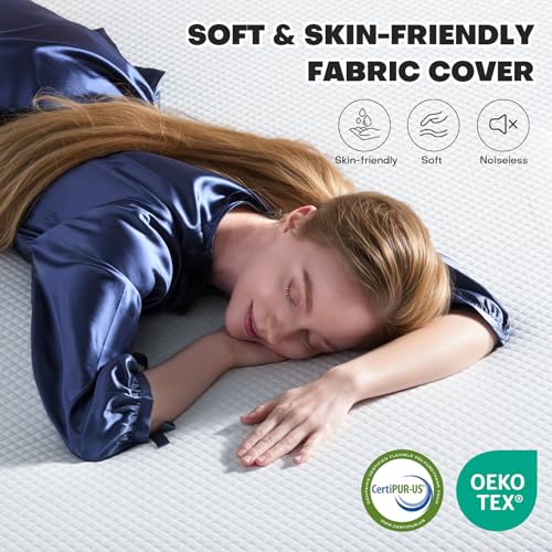 3 Inch Memory Foam Mattress Topper Queen Size, 2 Inch Cooling Egg Crate Gel Memory Foam Plus 1 Inch High Density Gel Bed Topper - Image 4