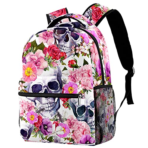 Sac à dos pour homme et femme à motif chat et tête de mort, fini le manque de place