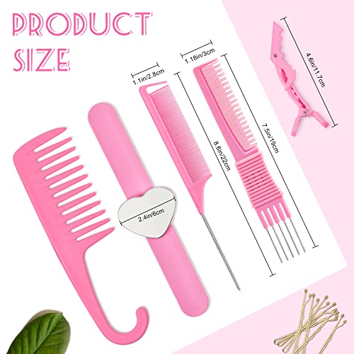 Magnetic Pin Holder Wrist Band, Morgles Magnetic Wrist Sewing Pincushion Wristband For Gel Pin Holder For Stylist Hair Pins Holder With Combs For Braiding Hair Tool Supplies, Pink #TOP1
