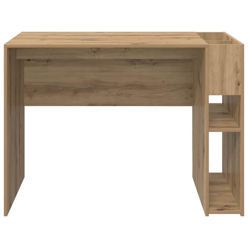 Scrivania in rovere Artisan, 109 x 50 x 78 cm, moderna scrivania per computer con ampio spazio di archiviazione, ideale per ufficio, casa, studio, ergonomica e salvaspazio