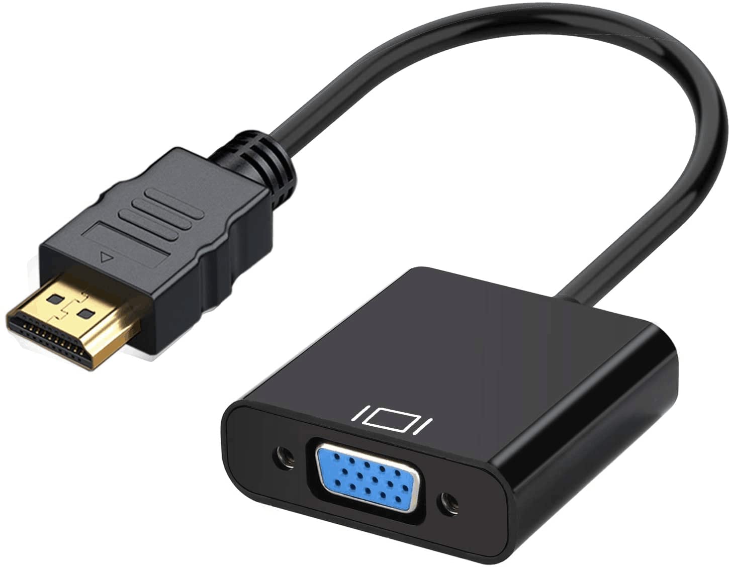 RybozenHDMI to VGA, Gold-Plated HDMI to VGA Adapter (Male to Female) Support Computer, Desktop, Laptop, PC, Monitor, Projector, HDTV, Chromebook, Raspberry Pi, Roku, Xbox and More