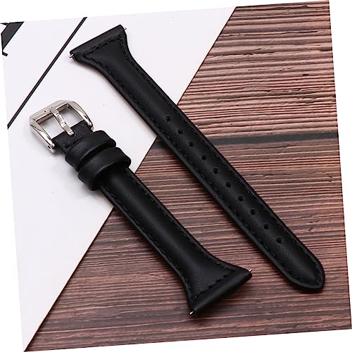 Leather Watchband for Watch Strap Black Stylish Replacement Band for Casual and Formal Attire and Comfortable Wristwatch Accessory4