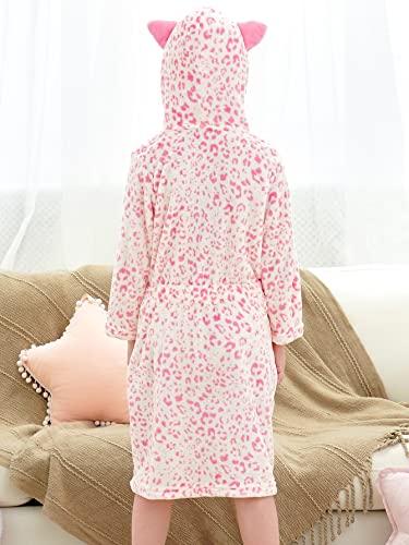 Image of Doctor Unicorn Soft Hooded Rainbow Bathrobe Sleepwear for Girls