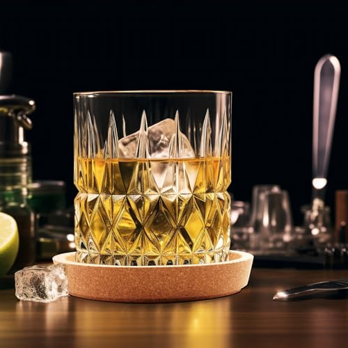 10 Pcs Cork Coasters with Lip,Protect Your Table from Beverage Leak-Proof Cork Cup Holder Bulk,Non-Slip, Heat-Resistant,Absorbent and Reusable Coasters for Drinks