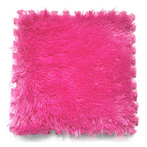 Tapis de sol en mousse puzzle blanc et gris de 16 dalles en peluche pour chambre