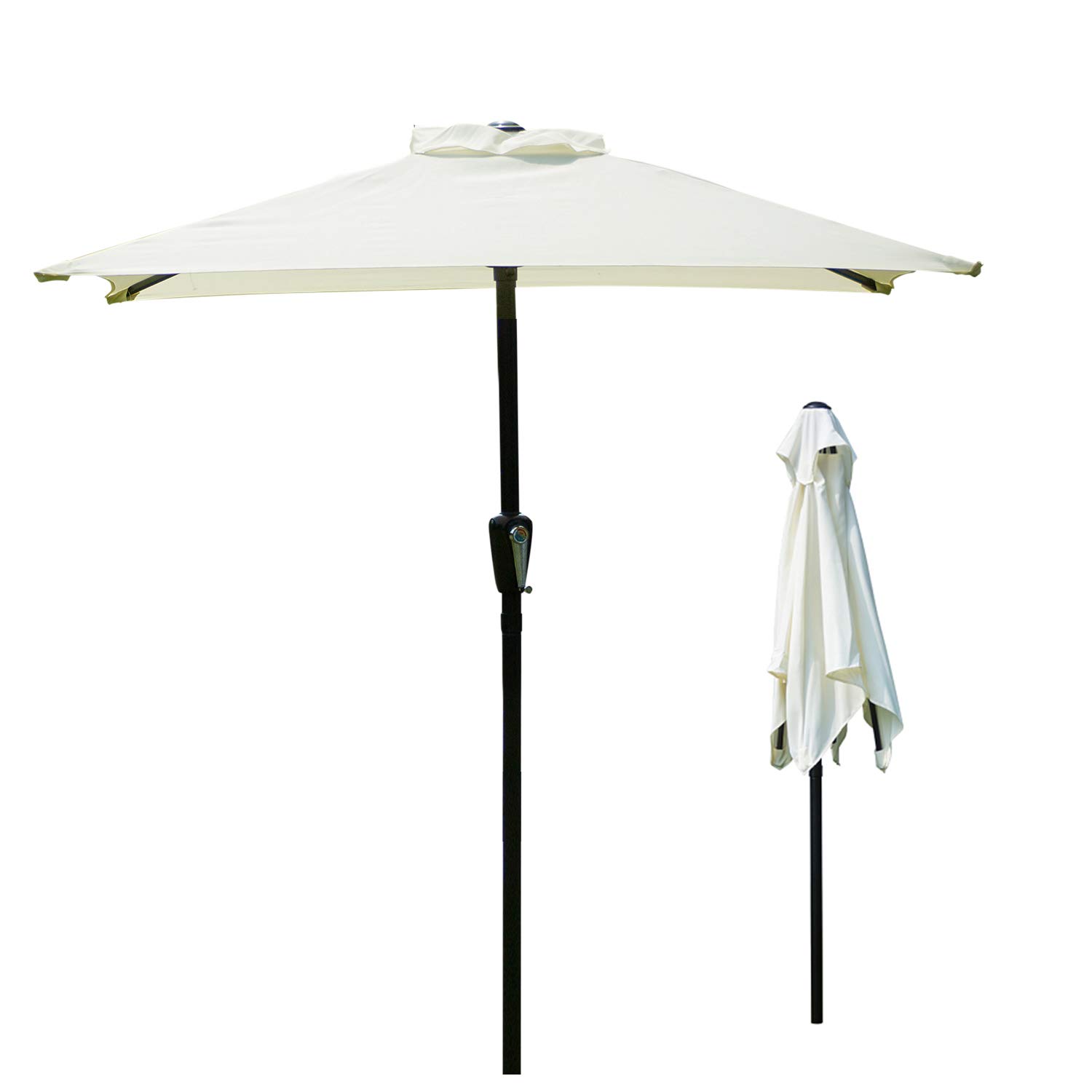 Novonova SY-PS416 - Sombrilla de jardín (150 x 210 cm, protección solar UV50+, sombrilla de balcon cuadrado)