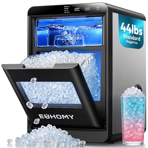 EUHOMY Nugget Ice Maker Countertop 44lb