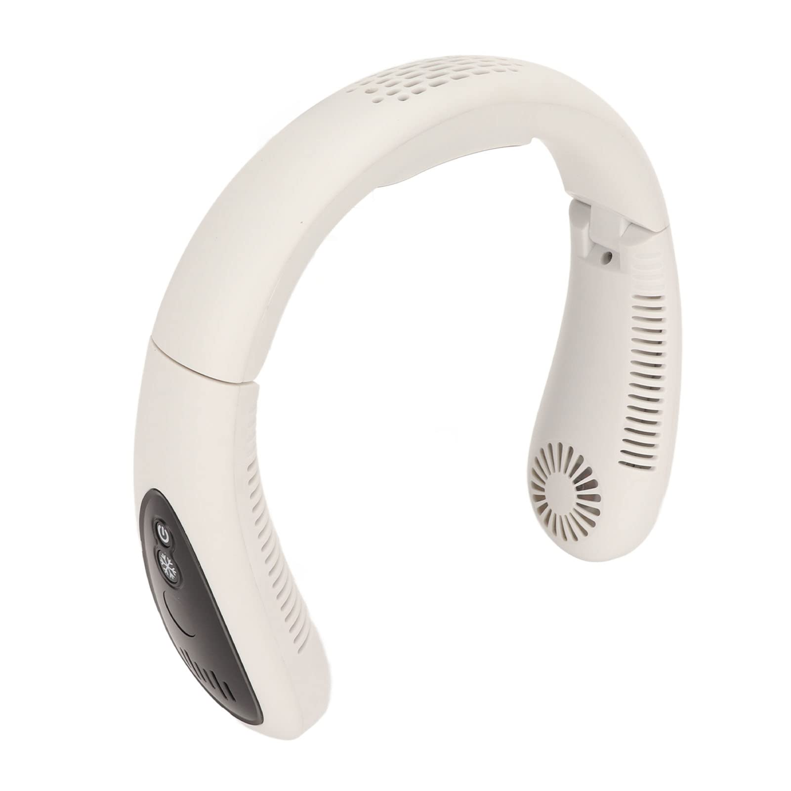 Freihändiger, Blattloser Nackenventilator, Wiederaufladbar über USB, 360°-Luftstrom, 3 Geschwindigkeiten, LED-Anzeige, Tragbarer Ventilator mit 5000-mAh-Akku für den Einsa