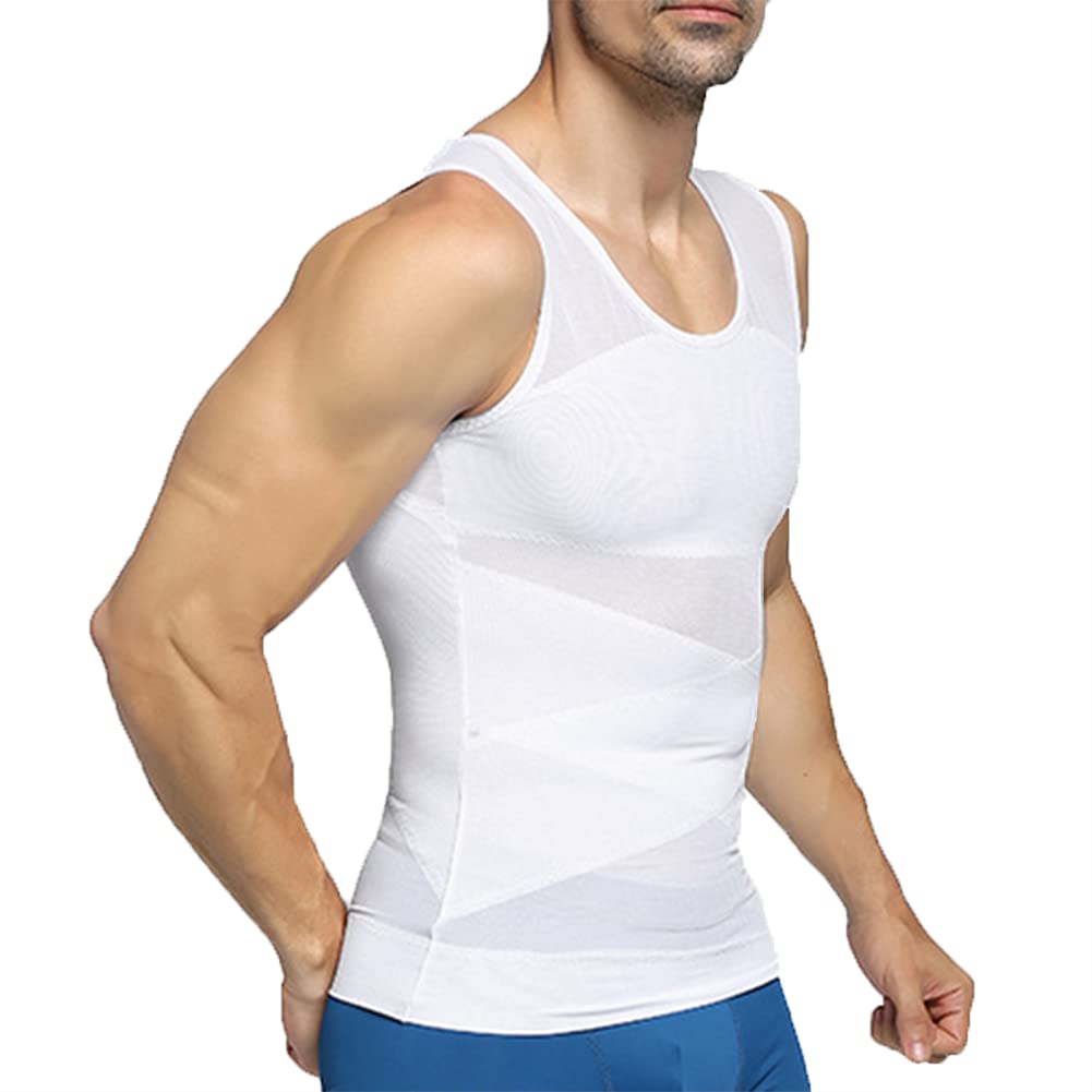 Shapewear Camiseta Reductora Compresión Fajas Moldeadora Reductores Camisas Hombres Adelgazantes Chaleco Deportivo de Pecho Abdomen