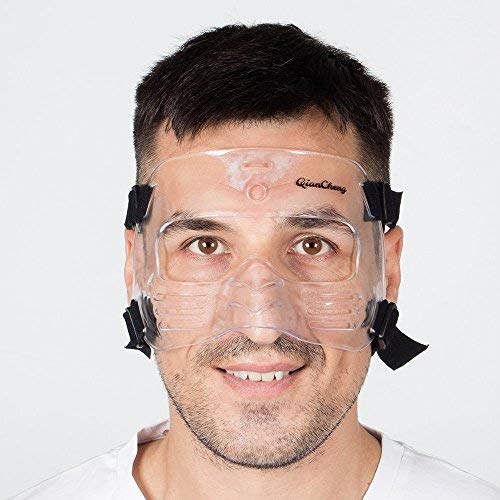 Qiancheng Nose Guard Face Shield for Broken Nose, Adjustable Face Guard