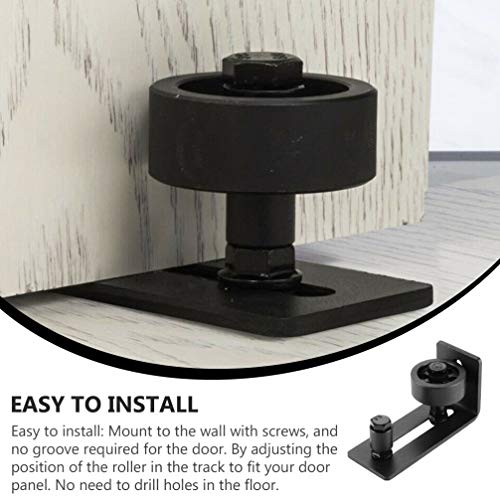 DOITOOL 2Pcs Deslizante Porta Do Celeiro Piso Guia Pesados Flush Porta Do Celeiro Fundo Wall Mount F