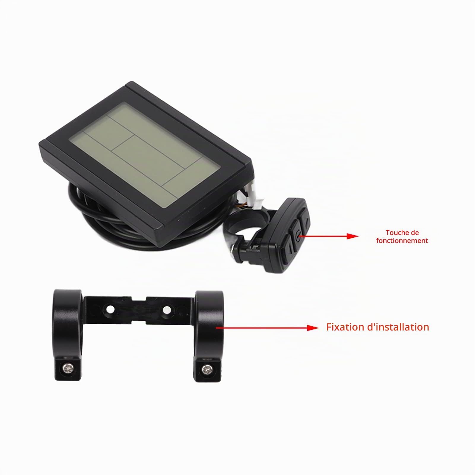 Tbest Kit de Contrôleur KT 36V 48V 350W Panneau D'affichage LCD3 17A, stabilité et efficacité Faible Consommation, adapté aux Séries de Vélos électriques DIY, Comprenant 1 X Con