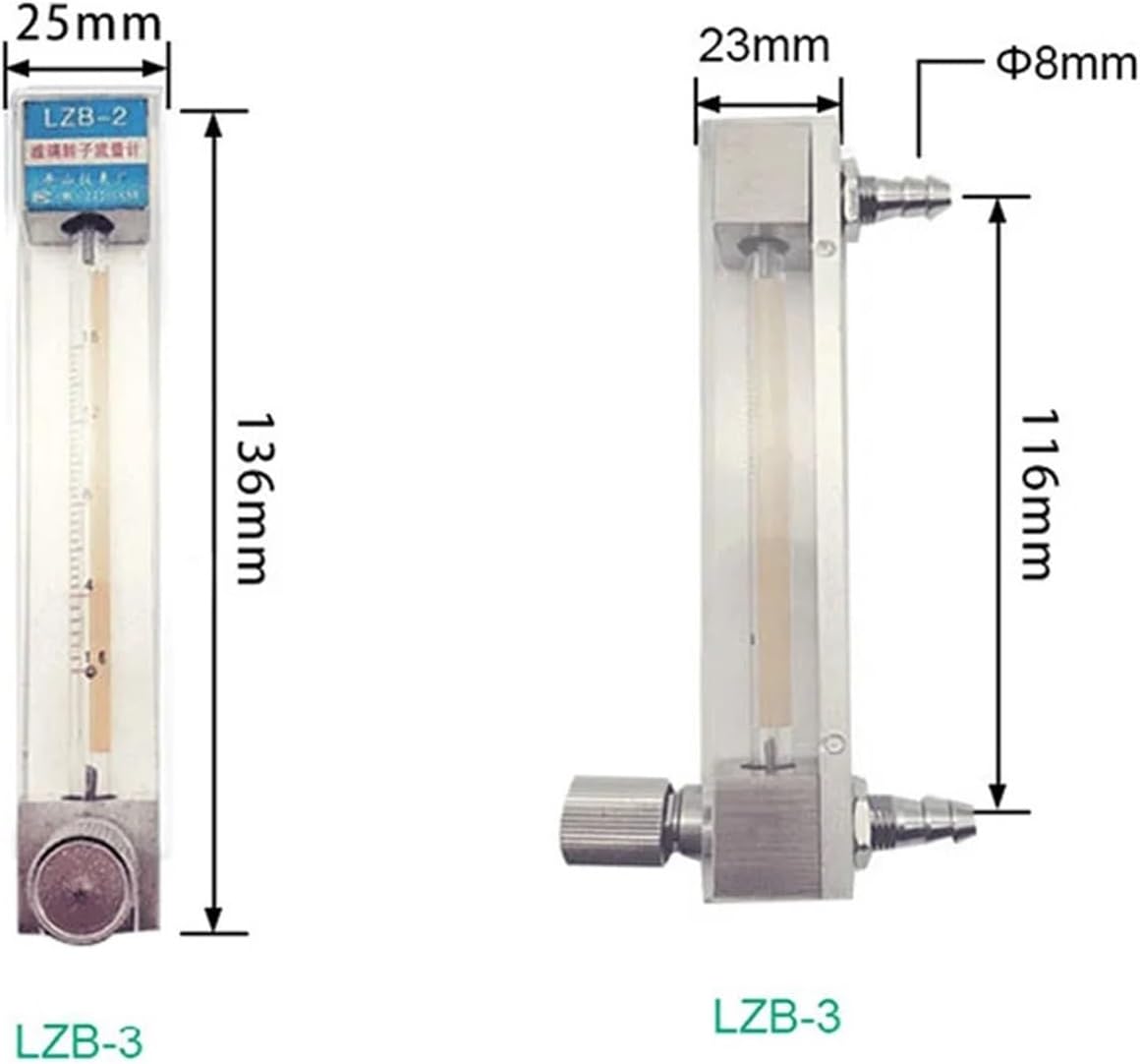 Gas Air Liquid Panel Gas Air Flowmeter Rotameter With Control Valve(Gas,2.5-25ml-min)