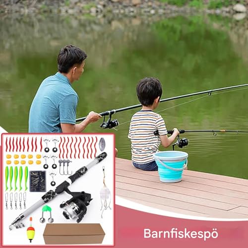 Caña de pescar para niños pequeños ideal para camping en familia 2