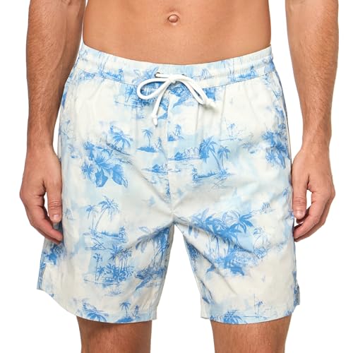 GUESS Men's Eco Swimtrunk Medium Vintage Island