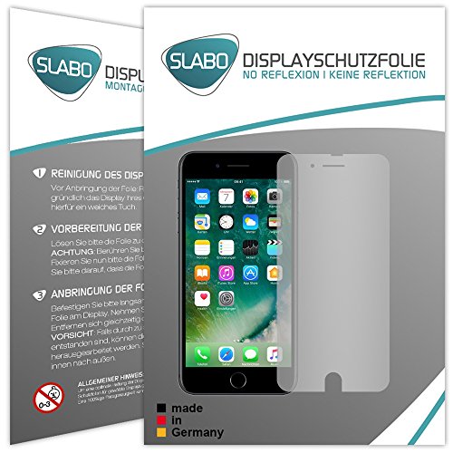 Slabo 4 x Film de Protection d'écran Compatible avec iPhone 7 Plus | iPhone 8 Plus Protection écran Film No Reflexion Mat