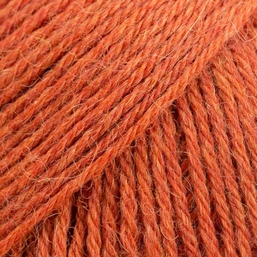 Weiches, superfeines Alpaka- und Wollmischgewebe, Drops Nord, 2 oder fein, Griffweise Gewicht, 4-lagig, 450 g pro Knäuel 11 Rost