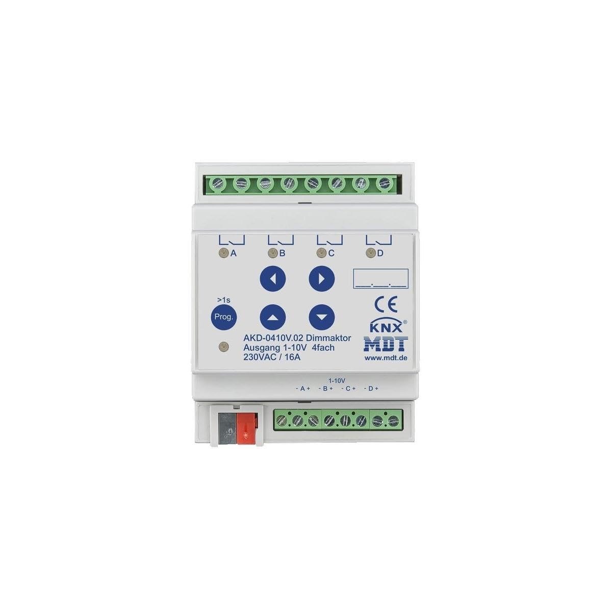 MDT technologies Dimmaktor 4-fach 4TE REG 1-10V RGBW AKD-0410V.02