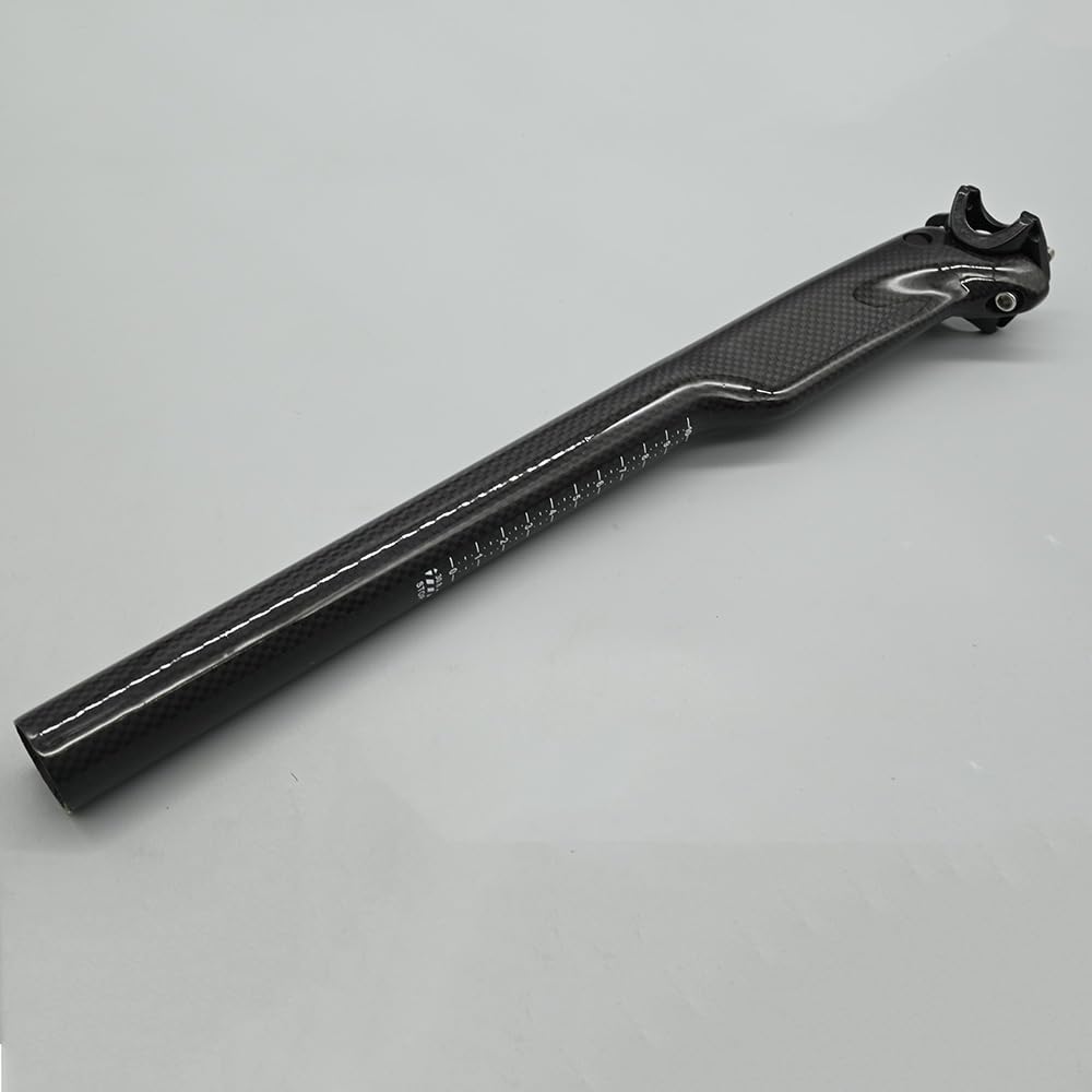 Fahrradsattelstütze, 1 Stück, 3K Matte Vollcarbon-Sattelstütze, MTB Mountainbike Rennrad Fahrradsattelstütze, Fahrradteile, 27,2/30,8/31,6 x 350/400 mm (Matt, 30,8–350 mm)