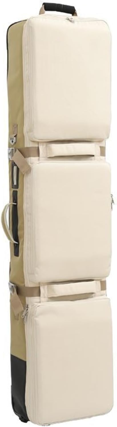 Snowboard Bag,Fully Padded Snowboard Bag,Double Rolling Ski Bag, Foldable Wheeled Ski Bag, for Travel (Yellow 165cm)