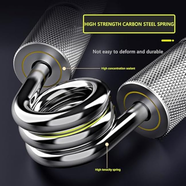 Silver Metal Hand Gripper Set,50LB-400LB 13 Pack No Slip Heavy-Duty Grip Strengthener,Great Wrist & Forearm Hand Exerciser,Home Gym,Hand Grip Strength Trainer