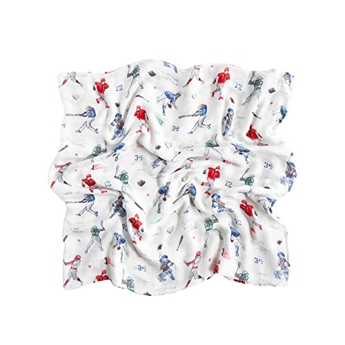 Image of Little Unicorn - Homerun Deluxe Swaddle | Single | 100% Rayon Muslin from Bamboo | Super Soft | Newborns and Infants | Large 47 inch x 47 inch | Machine Washable