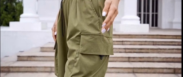 nhApmj Women Cargo Pants Y2K Baggy High Waist Parachute Trousers