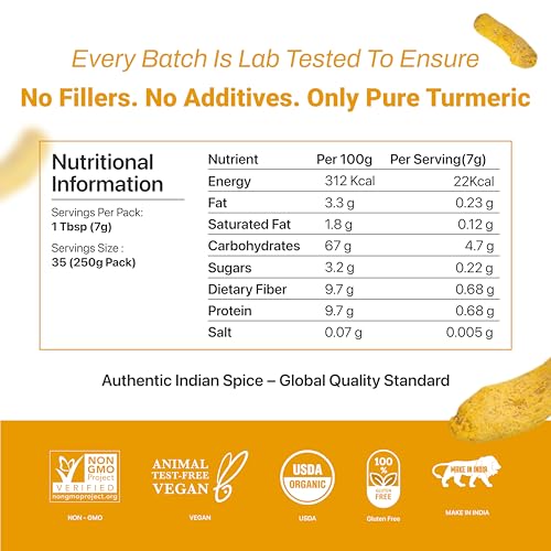 USDA ORGANIC Turmeric Powder | High Curcumin Root Powder | Ground Turmeric, 8.8 Oz | AYUSHKA ORGANIC - image 8