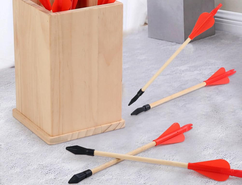 Holzpfeilwurf-Spielset, Holz-Pfeilwurfspiel mit weichspitzen Pfeilen