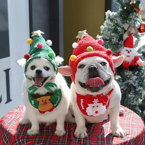 Disfraz de Sombrero y Pañuelo Navideño para Perro Pequeño Mediano miniatura 7