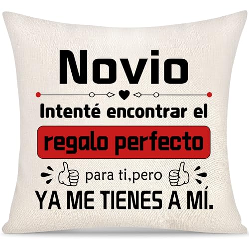 Yoskiasd Novio Funda de Cojín Regalo Intenté Encontrar Hombre Parejas Amante del Novia Aniversario Día de San Valentín Gracias Ideal Original Regalo de Cumpleaños Navidad (Novio-a)