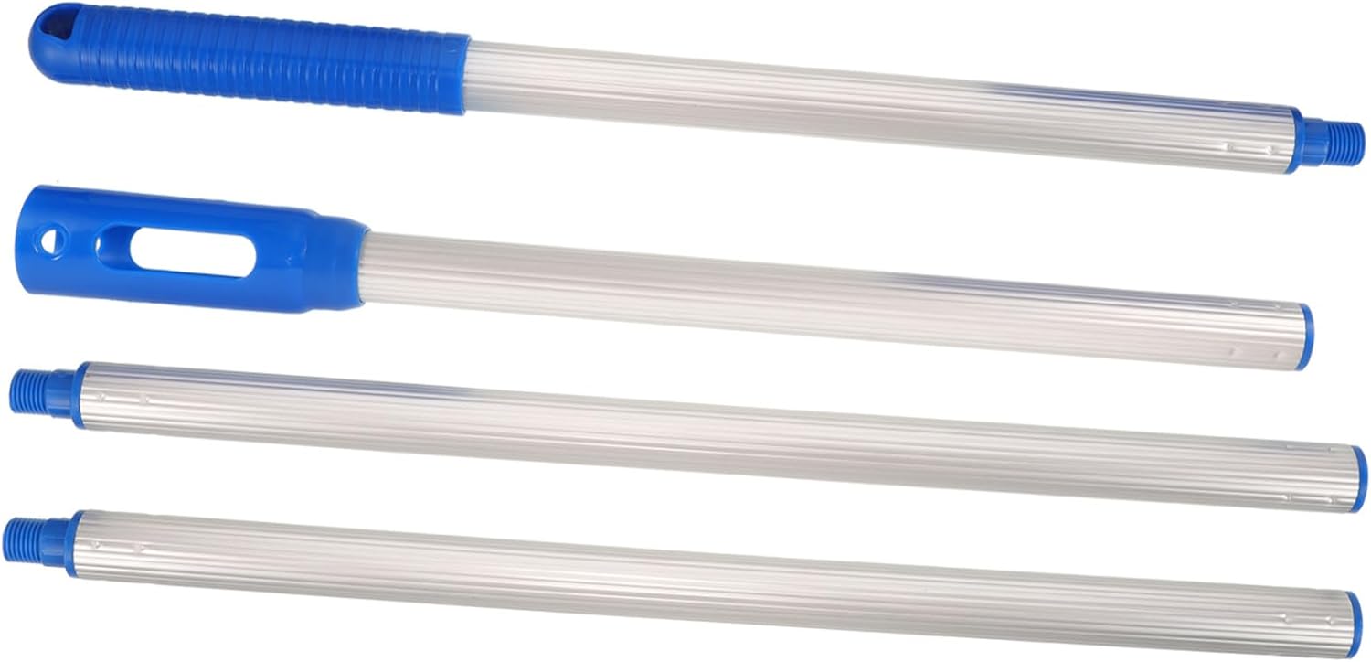 SUPVOX 2sets Aluminum Pool Cleaning Pole Section Telescopic Design for Efficient Skimmer Net Use Swimming Pools and Spas Lightweight Easy to Handle