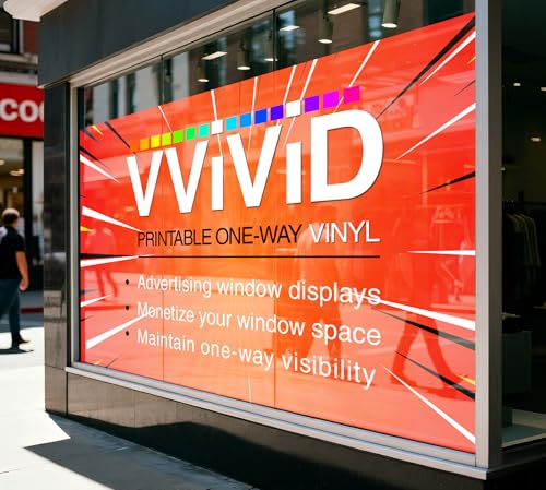 Image of VViViD Perforated White One Way Vinyl Window Tinting Sheets - Adhesive Tint for Windows, Cars, Homes & Offices (25ft x 4.5ft)