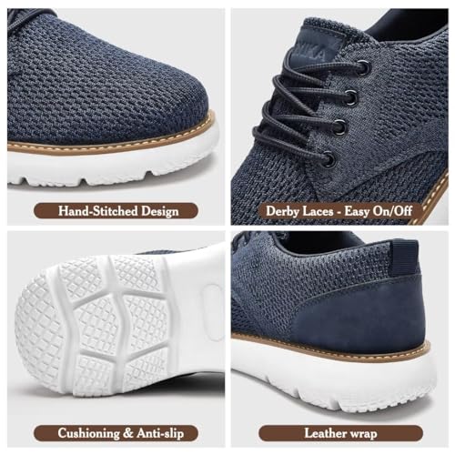 Image of Men's Breathable Mesh Comfortable Business Casual Shoes with Sneakers Design for Long Standing, Office Work, Formal Occasions & Walking