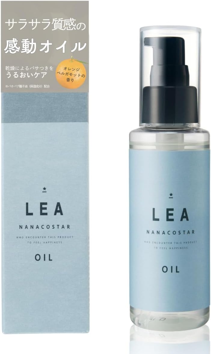 ナナコスター LEA ヘアオイル 100ml オレンジベルガモットの香り サラサラ 洗い流さない トリートメント スタイリングオイル レディース メンズ