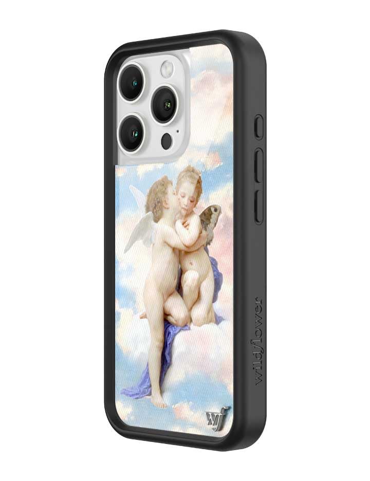Image of Wildflower Cases - iPhone 16 Pro Compatible - Angels | Impact-Certified 6.5 ft Drop Protection Case, Raised Protective Bumper, Cute Aesthetic Design, Women-Owned Small Business