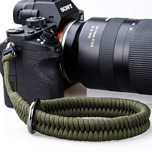 Qiang Ni Camera Wrist Strap: Green Paracord Camera Hand...