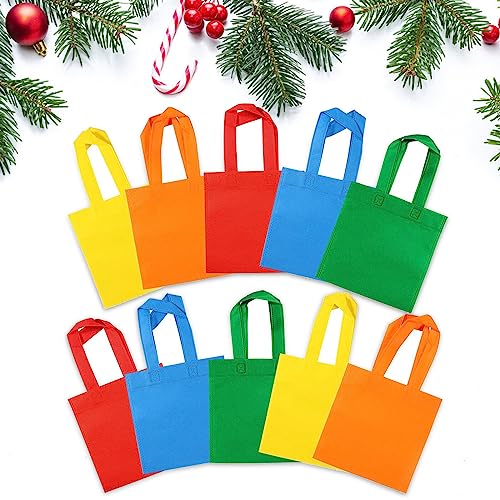 Camidy Pacote com 30 sacos não tecidos de 23 x 23 cm, sacos de festa de aniversário, sacolas de peti