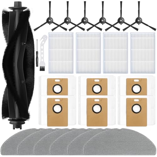 Image of RV20 Max Plus Replacement Parts for Tapo RV20 Max Plus /RV30 Max Plus /RV30 /RV20 Robotic Vacuum Cleaner Parts with 1 Roller, 4 HEAP, 6 Mops, 6 Dust Bags, 6 Side Brushes,1 Clean Brush