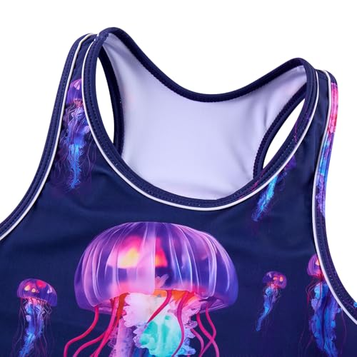 Image of UNIFACO Girls Swimsuits Two Piece Tankini Bathing Suits Boyshort Summer Beach Rash Guard Swimwear for 4-13T