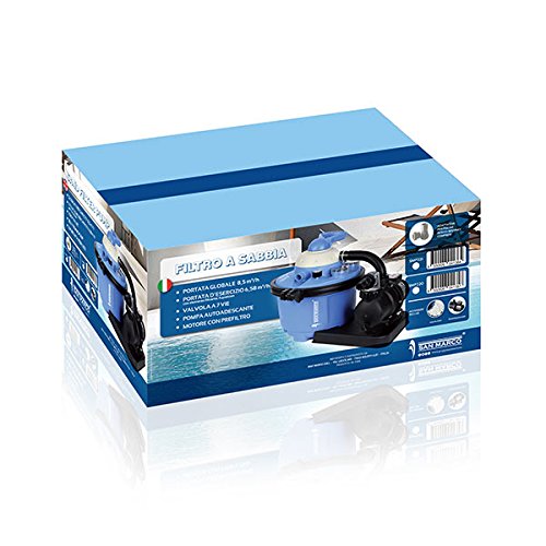 Filtro A Sabbia Da 8,5 M3/H fino A 40 M³ per piscine fuoriterra interrate (8,5 metri cubi con aqualoon e temporizzatore)