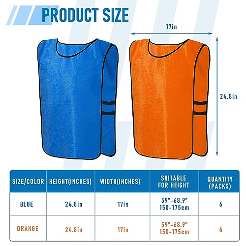 24 Pack Scrimmage Soccer Vests Team Practice Jerseys Football Volleyball Training Pinnies Basketball Sports Bibs for Youth Adult - Image 3