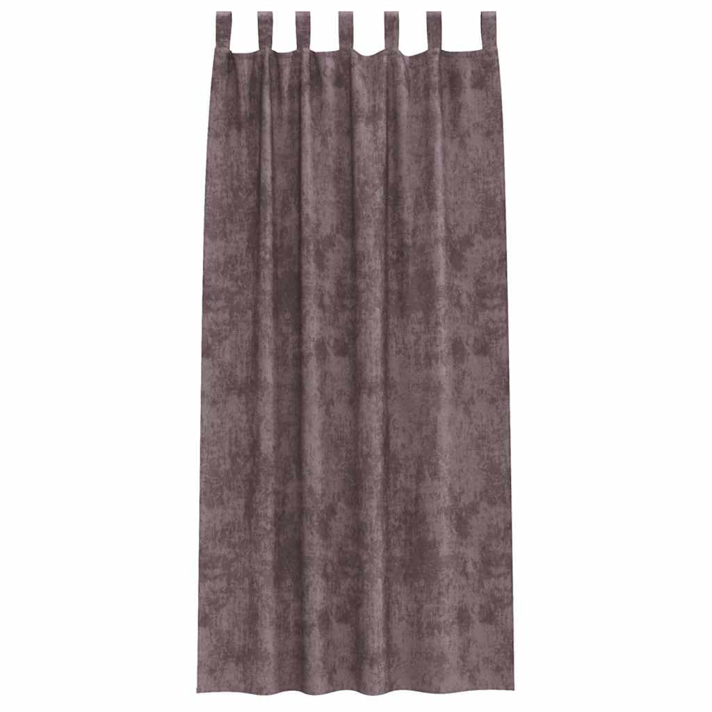 Samtvorhänge Braun 2 Stück 260 x 140 cm Verdunkelung Vorhänge mit Sichtschutz und Thermo-Isolierung für Wohnzimmer Schlafzimmer Büro modernes Design